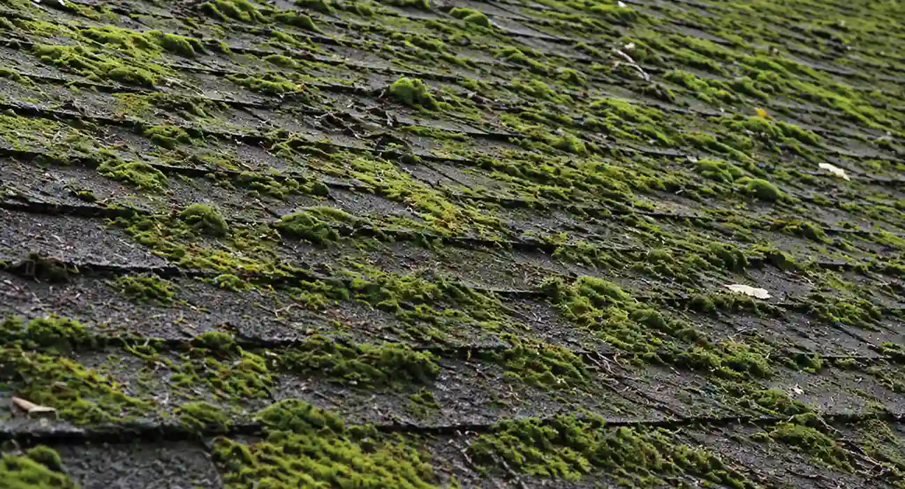 Roof with Moss on it