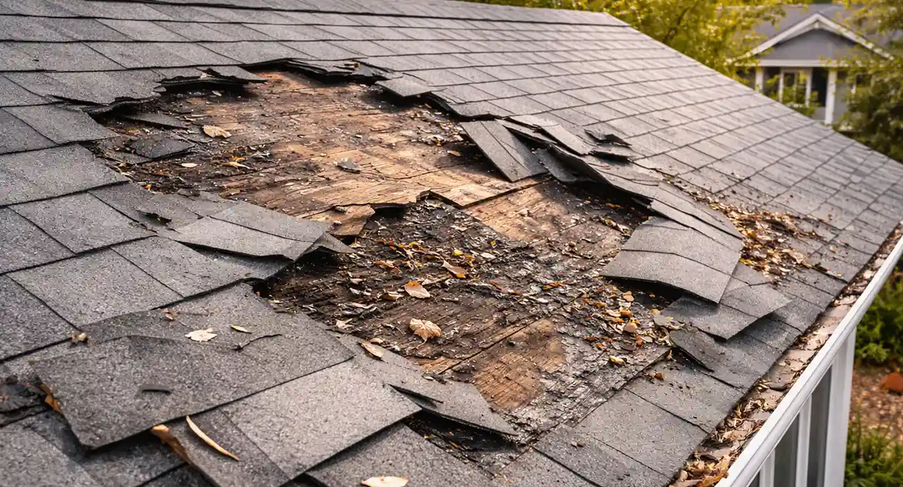 Wide Area Roof Damage